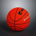 XCELER Orange Basketball With Black Stitching And Logo For Sports Activities