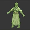 Detailed Robed Character Action Figure Featuring Creature Mask And Decorative Belt