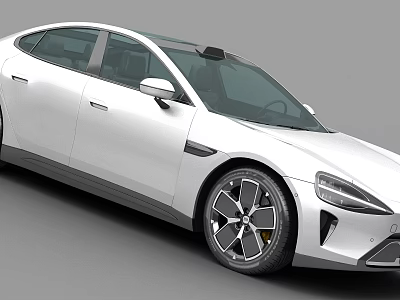 Sleek White Sedan With Modern Design Alloy Wheels And Aerodynamic Body 3d model