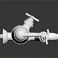 ACORDE Water Faucet Filter With White Body And Silver Handle For Household Living