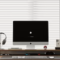 Modern desktop computer mouse keyboard decoration 3d model