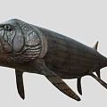 Prehistoric Aquatic Animal With Fierce Appearance Sharp Teeth And Streamlined Body
