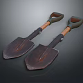 Durable Hardware Tools Heavy Duty Shovels With Wooden Handles And Metal Blades