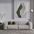 Modern Double Sofa Coffee Table 3d model