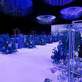 Beautiful Garden Landscape Design With Floral Decor Pathway And Lighting Elements