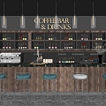 Light Luxury Bar 3d model