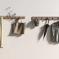 Wooden Wall Hooks for Hanging Shirt Hat Umbrella and Woven Bag in Entryway