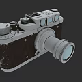 Vintage Digital Camera With Retro Design Leather Texture And Manual Dials
