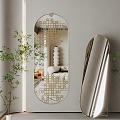 Modern Mirror Dressing Mirror Art Mirror Alien Mirror Floor Mirror Irregular Mirror Full-length Mirror 3d model