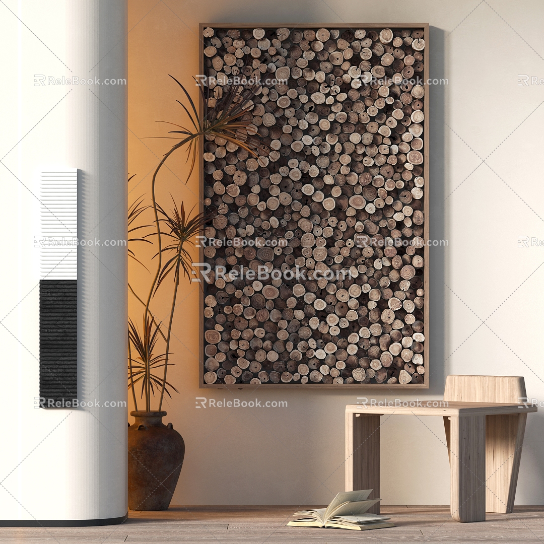 Modern Abstract Decorative Hanging Painting 3d model