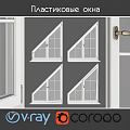 White Casement Windows With Grid Glass Design For Modern Residential Use