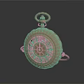 Golden Vintage Pocket Watch With Intricate Gear Design And Classic Mechanical Details