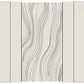 Elegant Decorative Panel With Wavy Lines And Metallic Surface For Interior Design 3d model