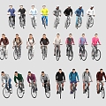 cycling man cycling woman cycling man cycling woman sport man sport woman 3d model