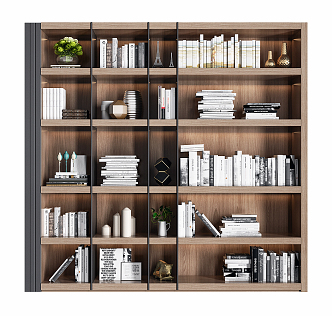 Modern Bookcase Decorative Bookcase 3d model