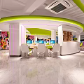 Modern Internet Cafe Interior With Bright Lighting Gaming Computers And Colorful Decor