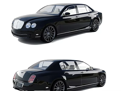 Luxury Black Sedan With Elegant Exterior Design Body Lines And Stylish Wheels 3d model