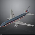 American Airlines Blue White Red Scale Model Airplane For Space Aerospace Collection