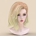 Wig Hair Hairstyle Curly Hair Long Hair Short Hair Human Head 3d model