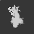 Natural Dried Plant Decorative Arrangement with Pampas Grass and Wheat in Gray Vases