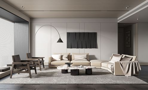 modern living room 3d model