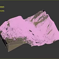 Detailed 3D Book Shaped Terrain Model With Mountain Ranges And Lush Green Vegetation