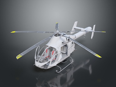 Modern Helicopter Civil Helicopter Homemade Helicopter 3d model