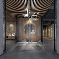 Book Art Gallery Interior Design With Wooden Bookshelves Staircase And Natural Light