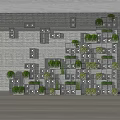 Creative Vertical Garden Decor With Gray Cube Structure Green Plants And White Flowers