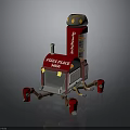 Red Mobile Electronic Pizza Appliance Design With Pizzakit Logo And Mechanical Legs