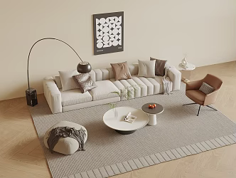 Modern Sofa Coffee Table Combination Leisure Chair Picture Living Room Sofa 3d model