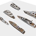 Modern Yacht Sailing 3d model