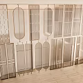 Modern Room Dividers With Various Geometric Patterns Oval Shapes And Glass Panels