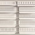 Various Types Of Air Conditioner Vents With Different Grille Patterns And Styles