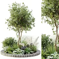 Roadside Facilities With Lush Trees Shrubs And Natural Green Landscape Elements