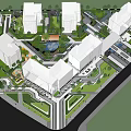 Modern Urban Planning Design With High Rise Buildings Green Spaces Roads And Public Areas