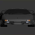 Dark Modern Sports Car With Sleek Design Rear Spoiler And Silver Alloy Wheels