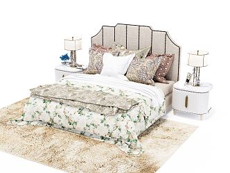 Jane Europe double bed 3d model