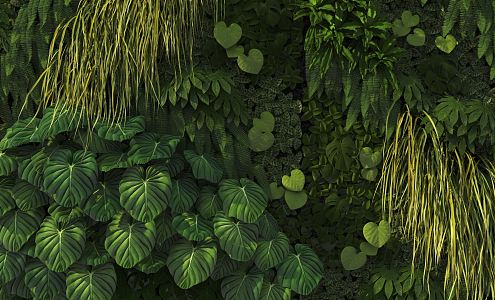 Modern Plant Wall 3d model