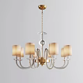Modern Chandeliers With Various Designs Including Multi Arm Circular And Fabric Shade Styles 3d model