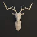 Modern Deer Head Wall Decor With Textured Design For Living Room Home Decor