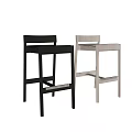 Modern Black and Beige Bar Stools with Minimalist Design for Kitchen Island