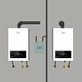 Midea Wall Mounted Water Heaters With Digital Temperature Display For Home Daily Use