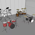 Drum set Musical instrument 3d model