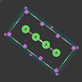 Green Felt Billiard Table With Wooden Legs And Hanging Green Shade Lighting