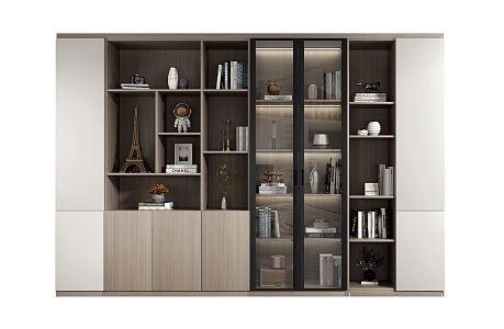 Modern bookcase 3d model