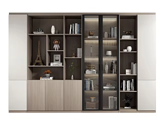 Modern bookcase 3d model