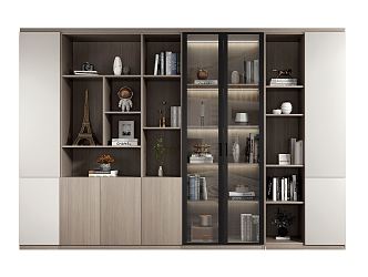 Modern bookcase 3d model