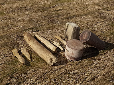 Modern Wood Timber Log Tree Trunk Wood Pier 3d model Modern Wood Timber Log Tree Trunk Wood Pier 3d model