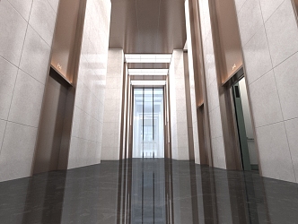 Elevator lobby 3d model